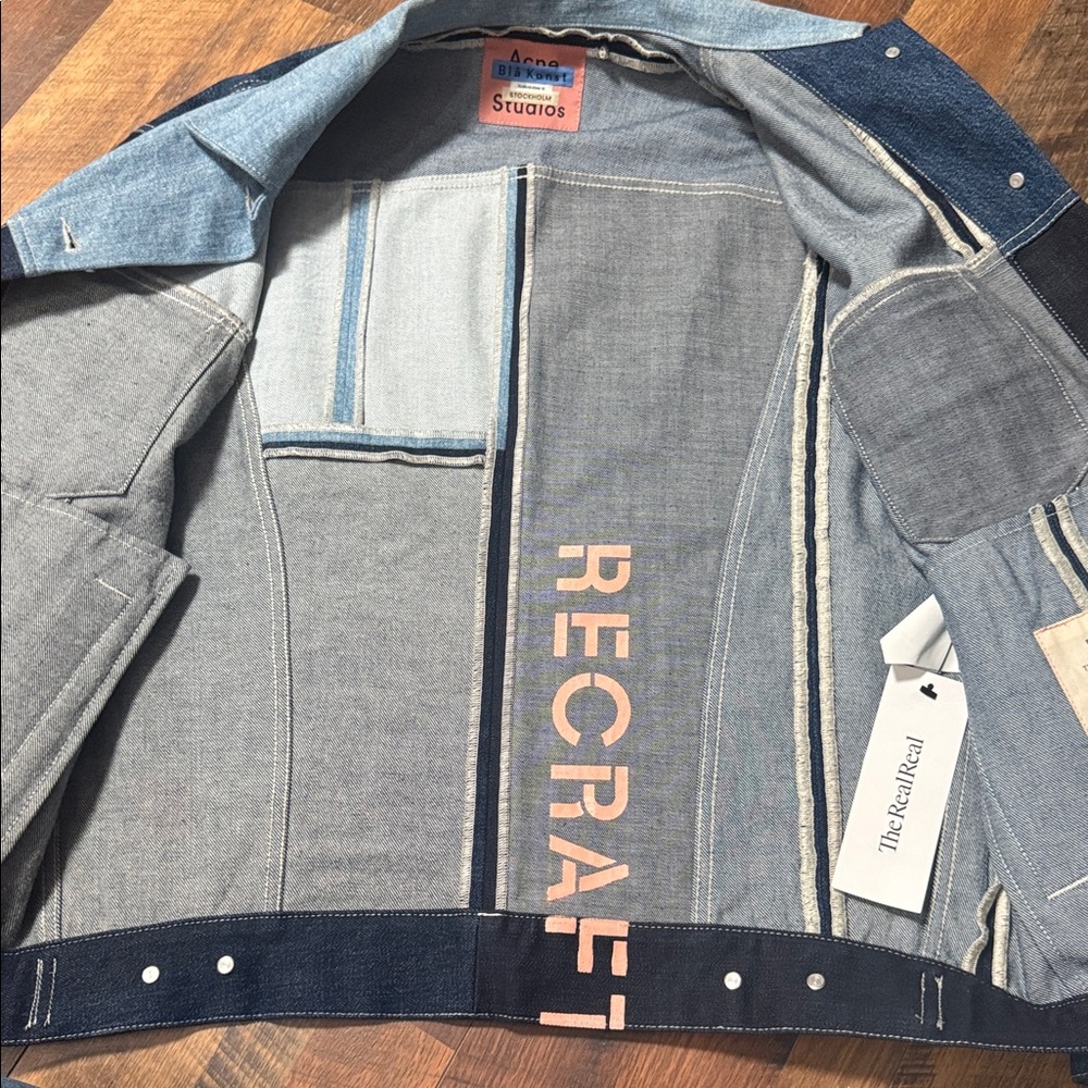Acne Studios Bla Konst Patchwork Denim Jacket, Ge… - image 8